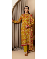 3-PC unstitched Printed Lawn By Zellbury | 0247